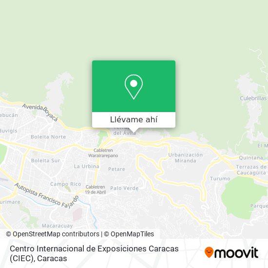 Mapa de Centro Internacional de Exposiciones Caracas (CIEC)