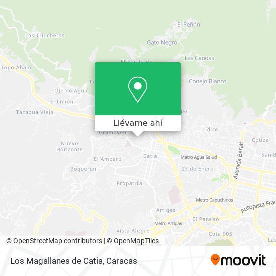 Mapa de Los Magallanes de Catia