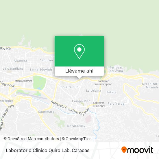 Mapa de Laboratorio Clinico Quiro Lab