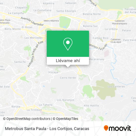 Mapa de Metrobus Santa Paula - Los Cortijos