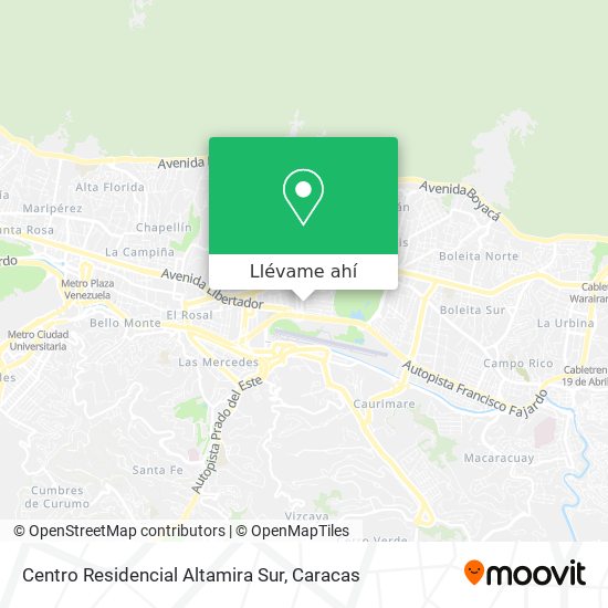 Mapa de Centro Residencial Altamira Sur