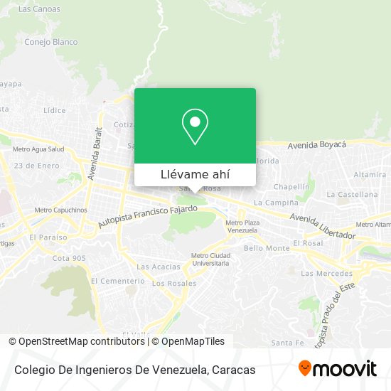 Mapa de Colegio De Ingenieros De Venezuela