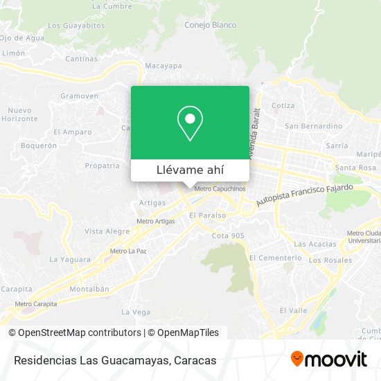 Mapa de Residencias Las Guacamayas