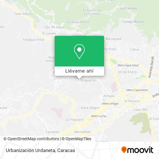 Mapa de Urbanización Urdaneta