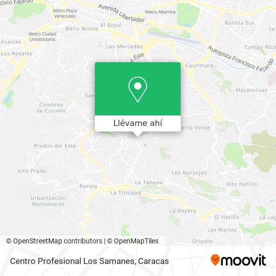 Mapa de Centro Profesional Los Samanes