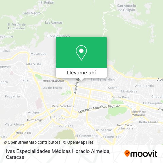 Mapa de Ivss Especialidades Médicas Horacio Almeida