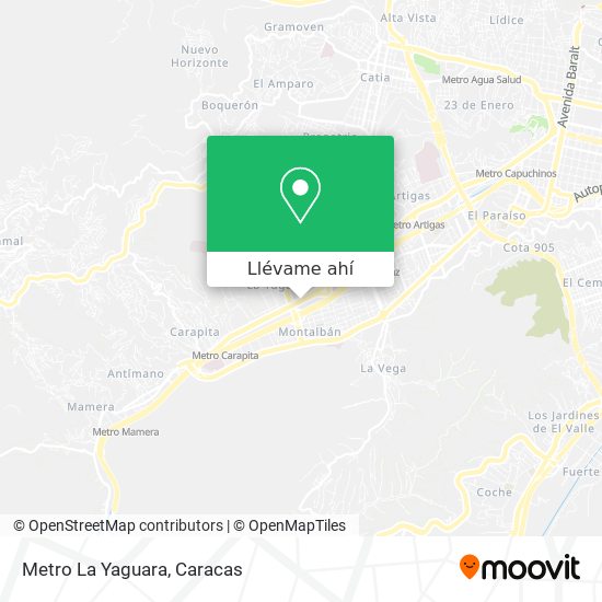 Mapa de Metro La Yaguara