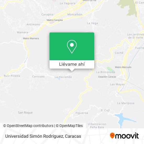Mapa de Universidad Simón Rodríguez