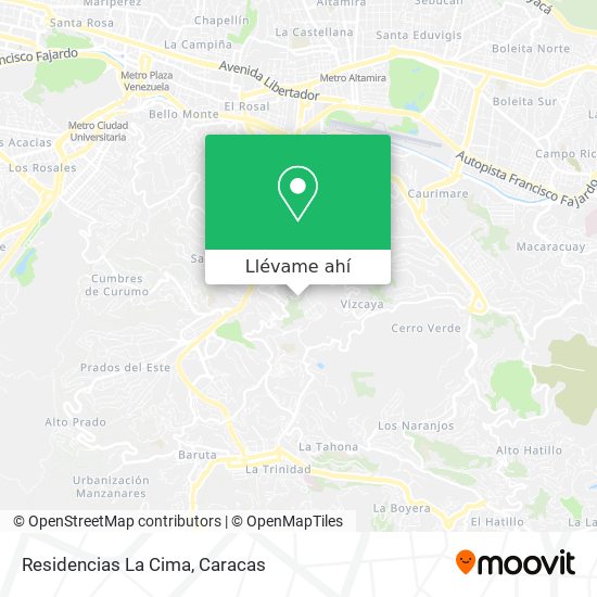 Mapa de Residencias La Cima
