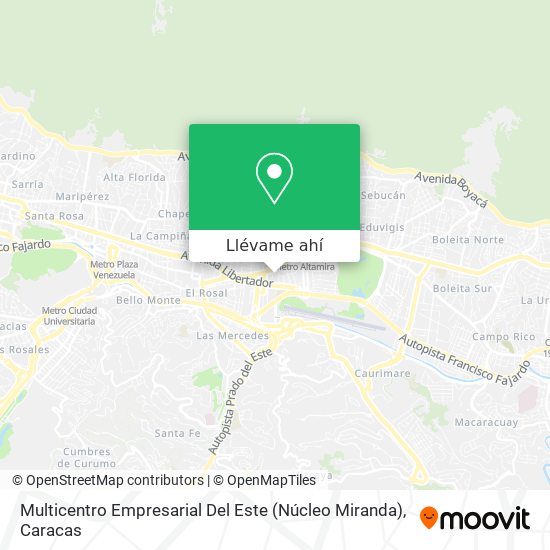Mapa de Multicentro Empresarial Del Este (Núcleo Miranda)