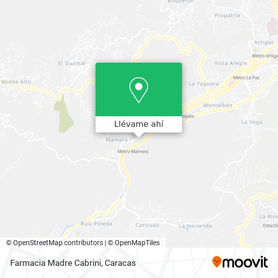 Mapa de Farmacia Madre Cabrini