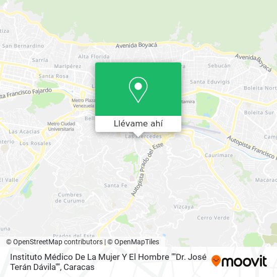 Mapa de Instituto Médico De La Mujer Y El Hombre ""Dr. José Terán Dávila""