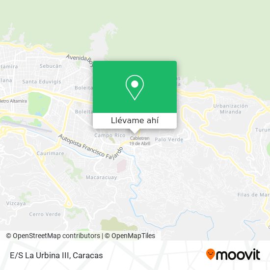 Mapa de E/S La Urbina III