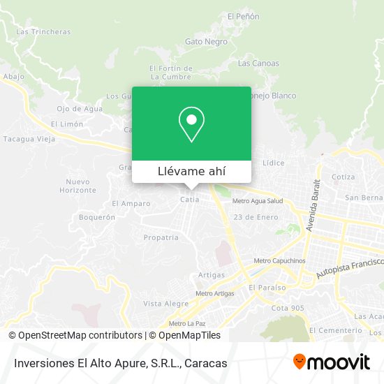 Mapa de Inversiones El Alto Apure, S.R.L.