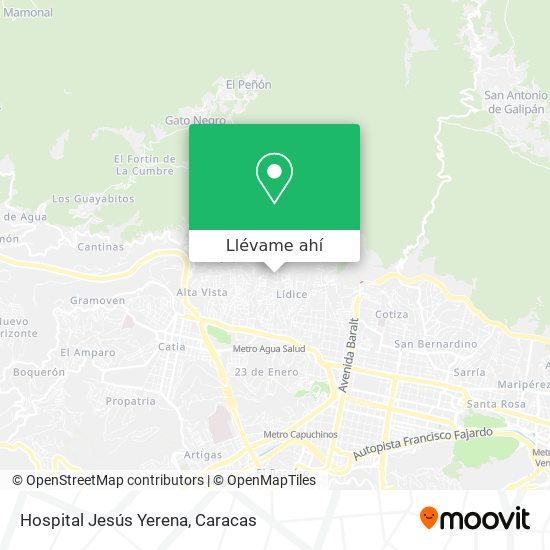 Mapa de Hospital Jesús Yerena