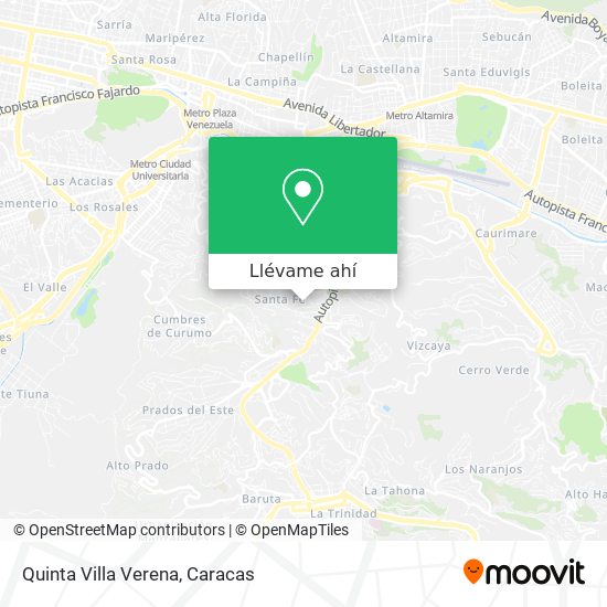 Mapa de Quinta Villa Verena