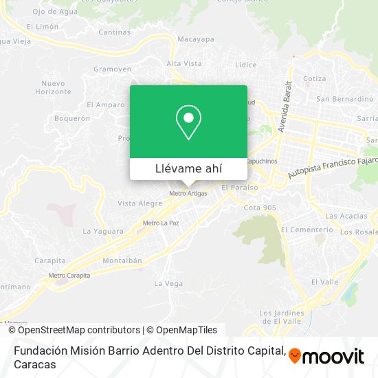 Mapa de Fundación Misión Barrio Adentro Del Distrito Capital