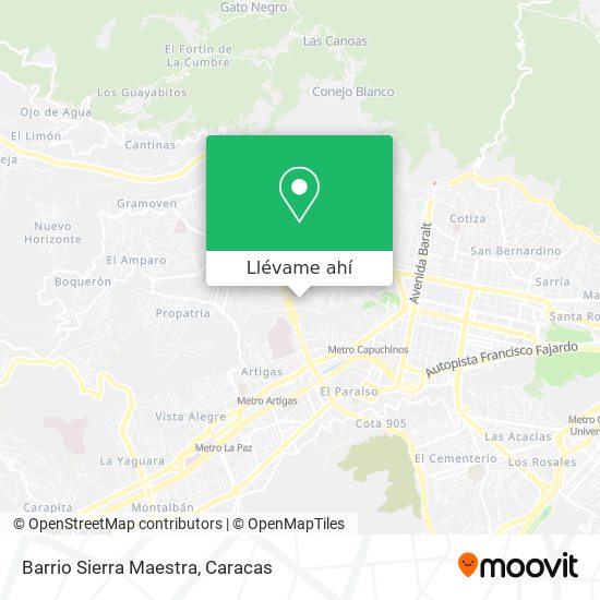 Mapa de Barrio Sierra Maestra