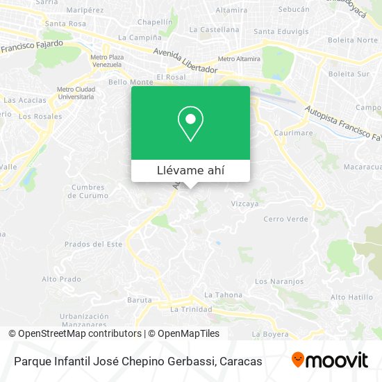 Mapa de Parque Infantil José Chepino Gerbassi