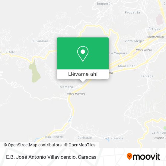 Mapa de E.B. José Antonio Villavicencio