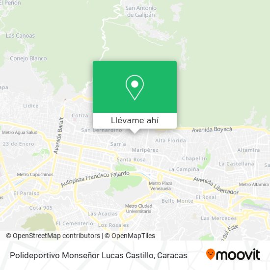 Mapa de Polideportivo Monseñor Lucas Castillo