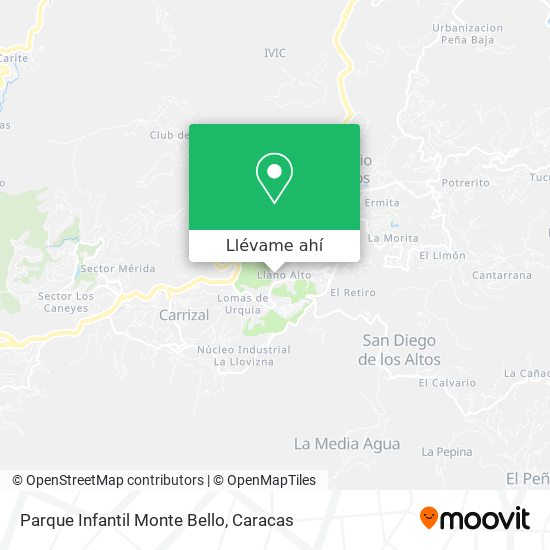 Mapa de Parque Infantil Monte Bello