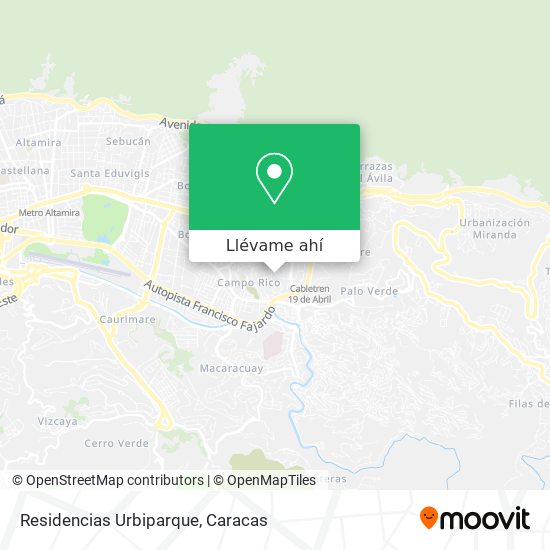 Mapa de Residencias Urbiparque