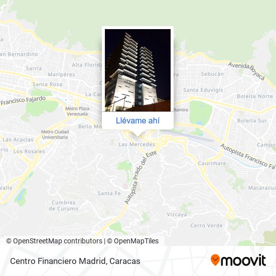 Mapa de Centro Financiero Madrid