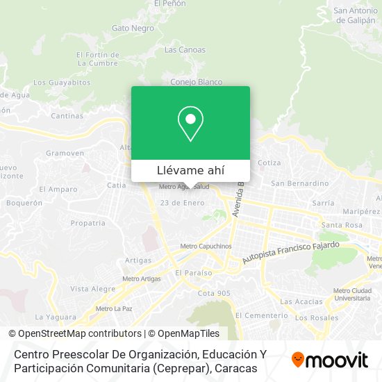 Mapa de Centro Preescolar De Organización, Educación Y Participación Comunitaria (Ceprepar)