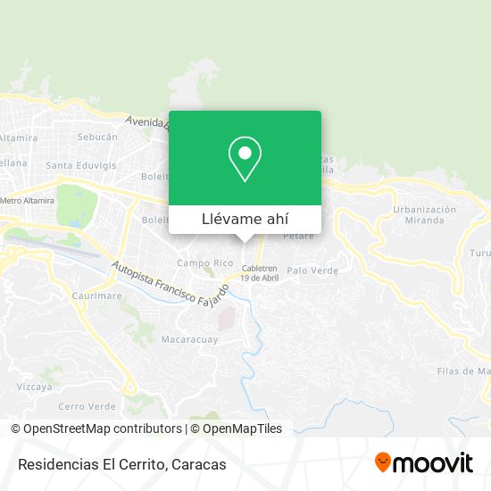 Mapa de Residencias El Cerrito