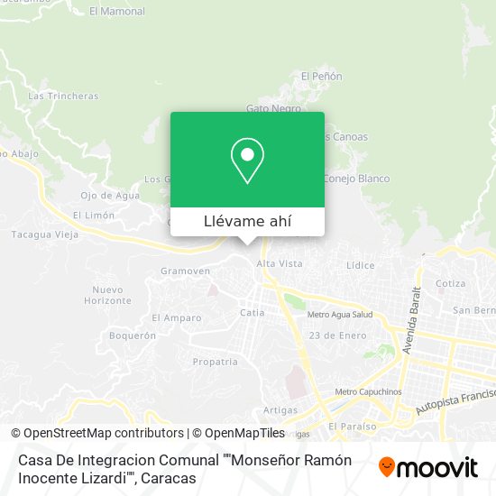 Mapa de Casa De Integracion Comunal ""Monseñor Ramón Inocente Lizardi""