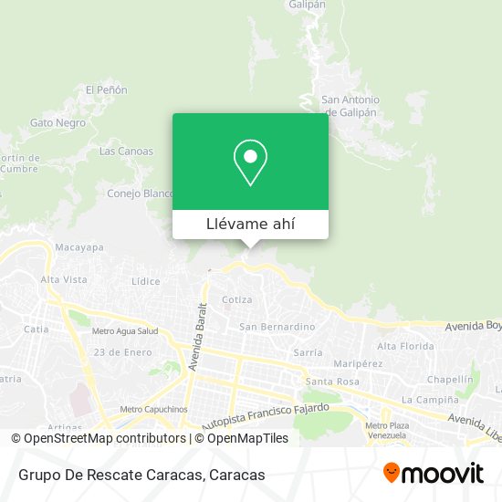Mapa de Grupo De Rescate Caracas