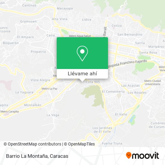 Mapa de Barrio La Montaña