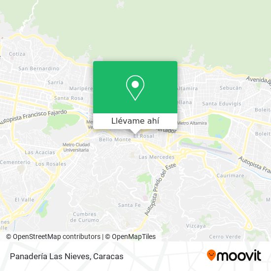 Mapa de Panadería Las Nieves