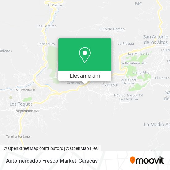 Mapa de Automercados Fresco Market