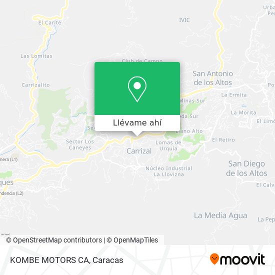 Mapa de KOMBE MOTORS CA