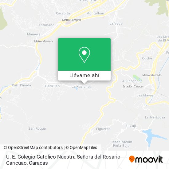 Mapa de U. E. Colegio Católico Nuestra Señora del Rosario Caricuao