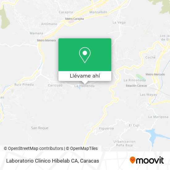 Mapa de Laboratorio Clinico Hibelab CA