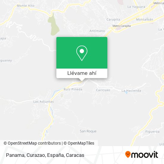 Mapa de Panama, Curazao, España
