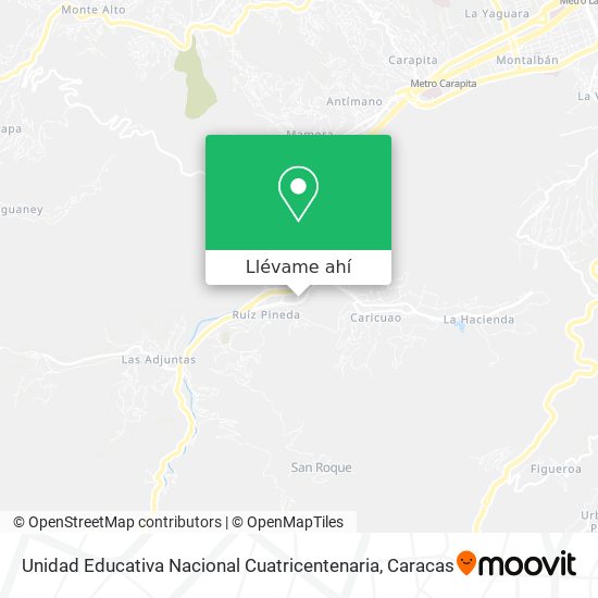 Mapa de Unidad Educativa Nacional Cuatricentenaria