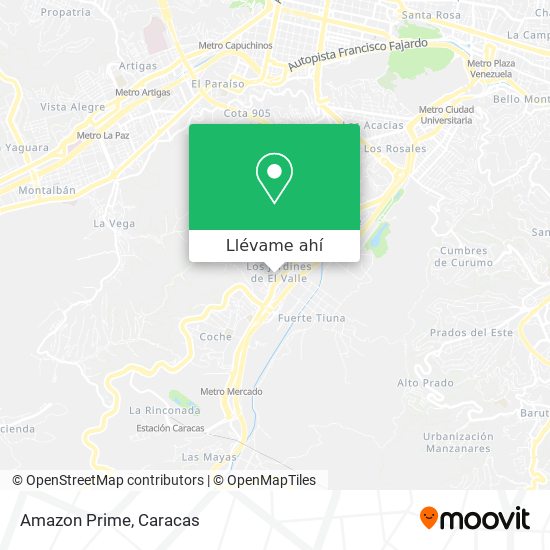 Mapa de Amazon Prime