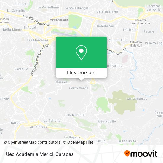 Mapa de Uec Academia Merici