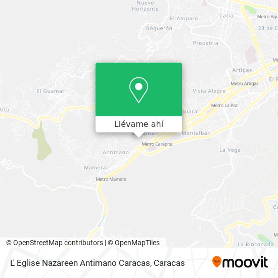 Mapa de L' Eglise Nazareen Antimano Caracas
