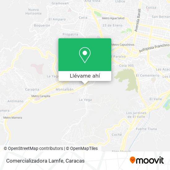 Mapa de Comercializadora Lamfe