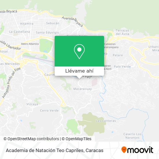 Mapa de Academia de Natación Teo Capriles