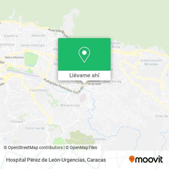 Mapa de Hospital Pérez de León-Urgencias