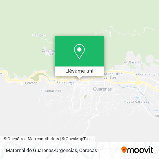 Mapa de Maternal de Guarenas-Urgencias