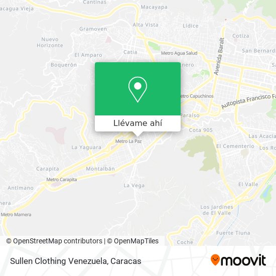 Mapa de Sullen Clothing Venezuela