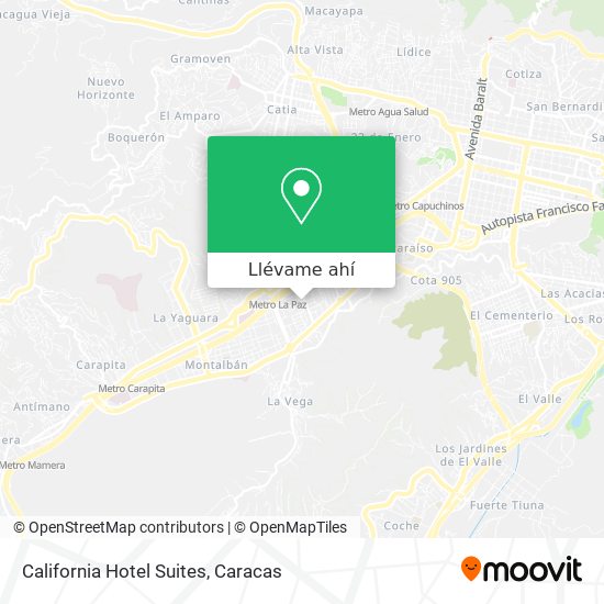 Mapa de California Hotel Suites