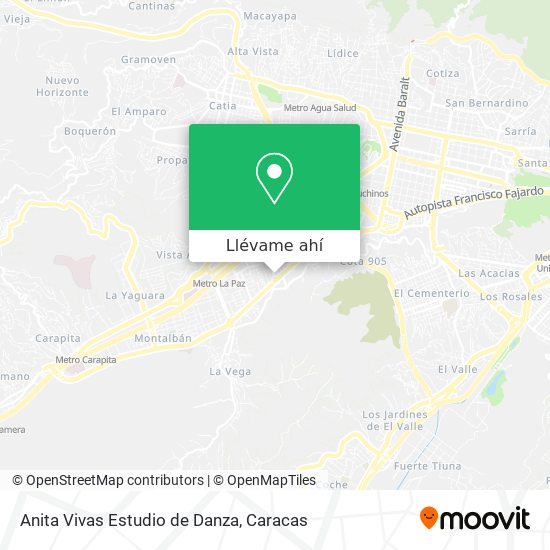 Mapa de Anita Vivas Estudio de Danza